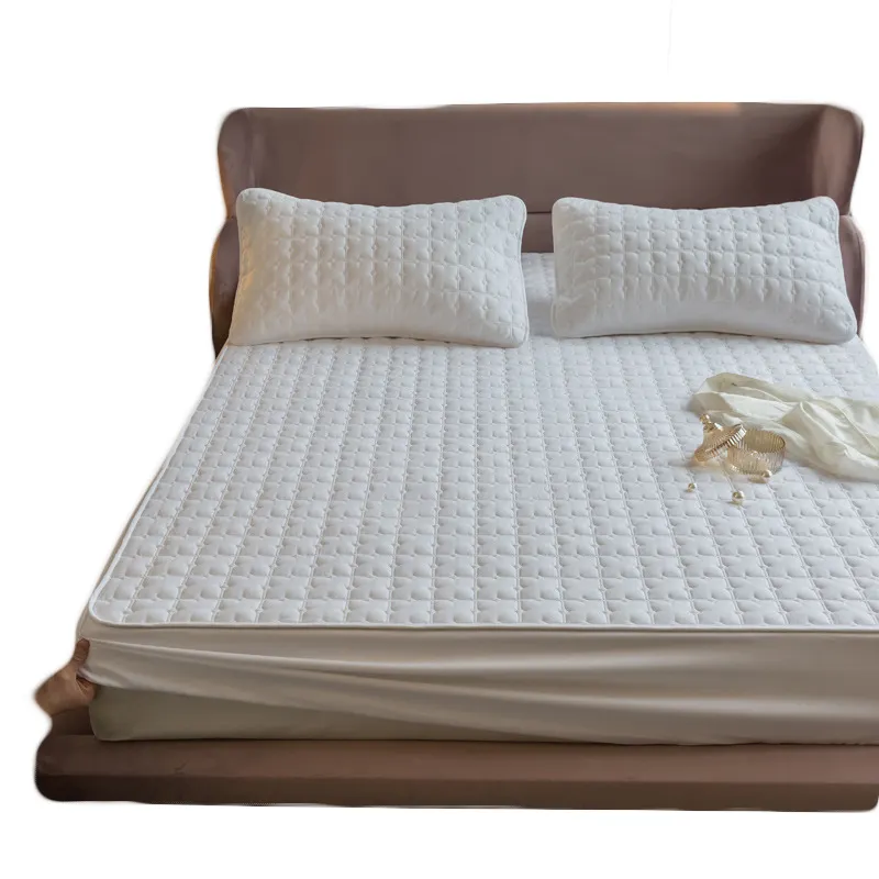% 100% pamuktan yapılmış çarşaf elastik bantlar kalınlaşmış kapitone çarşaf yatak örtüsü toz geçirmez yatak koruyucu