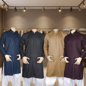 Kurta pour homme Chase Value en polyviscose uni, lot de 4, taille M, multicolore - Product Image 3