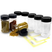 Contenants de stockage miniatures en plastique durables de 6 oz, outils pour herbes et épices, petits pots à épices et bouteilles à condiments