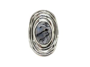 Bague en Agate Dendritique de Haute Qualité, Réglable, Faite à la Main, Bijou Fin pour Femme avec Pierre Précieuse en Cristal Poli, Idéale pour un Style Décontracté - Product Image 3