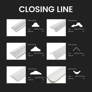 Trắng xây dựng Polymer Sàn Vinyl tường PS trắng ốp chân tường Hội Đồng Quản Trị cho sàn góc - Product Image 5