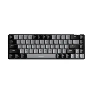 Ajazz K685T con cable Usb logotipo personalizado LED Gaming retroiluminación teclado OEM Teclado mecánico para ordenador portátil para PC Gamer