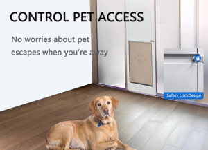 Puerta para mascotas de varios tamaños M con vidrio templado conveniente para que las mascotas entren y salgan - Product Image 5