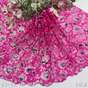 Chất Lượng Cao Tinh Tế 24Cm Sinh Thái Mềm Mại Căng Ren Đầy Màu Sắc In Hoa Cho Sexy Đồ Lót Màu Đỏ Đàn Hồi Ren Cắt Bán Buôn - Product Image 6