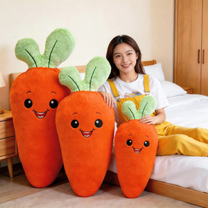 Nuovo Arrivo: Peluche a Forma di Carota Lunga, Vendita Diretta dalla Fabbrica, Cuscino Decorativo a Forma di Carota, Adorabile Cuscino Imbottito a Forma di Verdura - Product Image 2