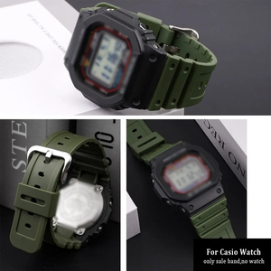 Expédition rapide, bracelets de montre en caoutchouc TPU de 16 mm, remplaçables, pour <span class=keywords><strong>Casio</strong></span> GA2100 DW6900, bracelet de montre en résine - Product Image 3