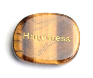 Pierres gravées avec des mots inspirants, cristaux de guérison ovales Ueven, pierres précieuses, mots positifs, pierres de poche pour la paix d'esprit, bonheur - Product Image 3