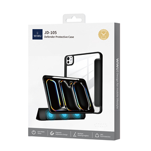 Étui de protection WiWU Defender en PU, support magnétique stable, angles variés, panneau époxy, fente cachée pour stylo en PVC pour tablettes iPad - Product Image 4