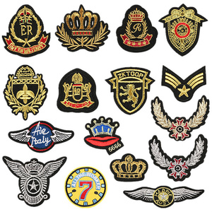 Bán Buôn Dệt Vàng Dây Trường Biểu Tượng Quảng Đông Làm Tay USA Thêu Huy Hiệu Phụ Kiện Các Bản Vá Lỗi - Product Image 1