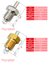 Sonde de résistance thermocouple à vis M6, sonde à vis M8, capteur de température de type K PT100, accessoires OEM en acier inoxydable