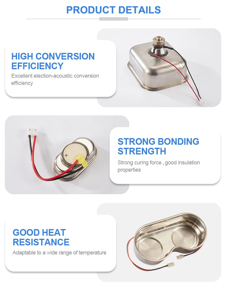 Stainless Steel 304 Ultrasonic Cleaning Bath pasted with small piezoelectric ceramic discs ultrasonic transducers for cleaning