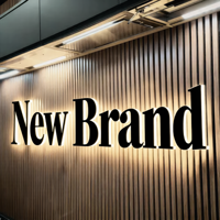 Enseigne lumineuse LED murale pour salon de beauté, design gratuit, lettres en métal doré rétroéclairées 3D, logo personnalisé, enseigne LED pour entreprise, intérieur/extérieur