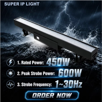 Barre de lumière stroboscopique LED RGBWA étanche IP65 672x0.5W+112x5W DMX RDM pour éclairage de scène extérieur