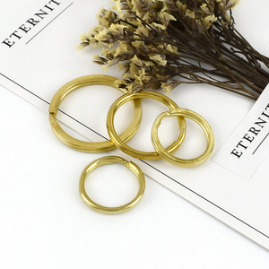 Meetee AP134 10-38 Mét Rắn <span class=keywords><strong>Brass</strong></span> Chia Nhẫn Phần Cứng Đôi Vòng Keyring Craft Bag Hook Nối Keys Chủ Clasp Keychain - Product Image 5