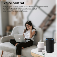 Módulo de Interruptor Inteligente WiFi Tuya Mini, 16A, Control de 2 Vías, 41mm, Compacto, IP44, Resistente al Agua, Compatible con Alexa y Google, Temporizador, Relé, Interruptor de Pared