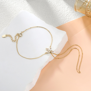 Anillo de Plata de Ley 925 <span class=keywords><strong>con</strong></span> Baño de Oro de 14k y Circonita Cúbica, Pulseras de Cadena de Eslabones Apilables, Éxito de Ventas en Tiktok, RINNTIN APV01 - Product Image 3