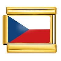 Bracelet modulaire italien, série drapeaux, en acier inoxydable, accessoires de bijoux mixtes détachables DIY, vente en gros