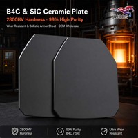 Plaque en carbure de bore, carbure de silicium, plaque céramique B4C SiC, dureté 2800HV, pureté 99%, résistante à l'usure, taille personnalisée