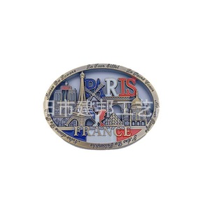 Metal Refrigerator Stickers Customized <strong>Eiffel</strong> Tower Arc De Triomphe in <strong>Paris</strong>, France Zinc Alloy Refrigerator Stickers Customized - Product Image 1