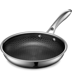 Triply Stainless Steel Frying <b>Pan</b> Saute <b>Pan</b> Non-Stick Coating Gas <b>Induction</b> Cooking 3 Layers Stainless Steel Fry <b>Pan</b> - Product Image 1