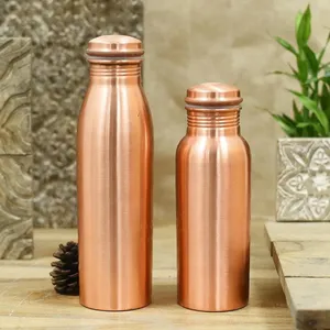 Venta al por mayor avanzada a prueba de fugas 100% botella de agua Ayurvédica de cobre botella de agua potable de la India vasos de plástico - Product Image 2