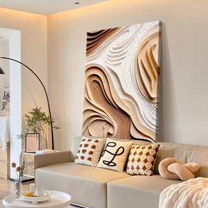 Peinture de Sol Abstraite Européenne Simple Vague Salle à Manger Art Mural Décoratif Salon Couloir de Luxe - Product Image 6