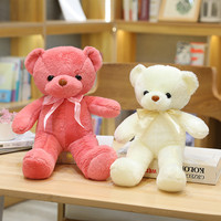 Vente en gros de peluches super douces en forme d'ours en peluche de petite taille, en dix couleurs, en polyester, rembourrage en coton PP, pour cadeaux d'anniversaire, cadeaux promotionnels