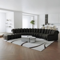 Meubles de salon modernes au design italien simple, canapé modulaire confortable et relaxant en forme de serpent