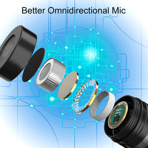 <span class=keywords><strong>Microfono</strong></span> <span class=keywords><strong>professionale</strong></span> senza fili <span class=keywords><strong>Lavalier</strong></span> con cancellazione di rumore e luci LED portatile Clip-On per telefono e computer portatile - Product Image 2