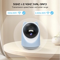 Cámara 5G para Mascotas con Reconocimiento IA, Seguimiento Automático, Juguete Láser Inteligente para Gatos, Monitoreo PTZ en la Nube