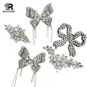 คริสตัลพลอยเทียมแบบโซ่ทำด้วยมือแผ่นปะติดโบว์ลายดอกไม้ประดับโบว์ผ้าคาดศีรษะและผ้าคาดศีรษะทำจาก3D - Product Image 3