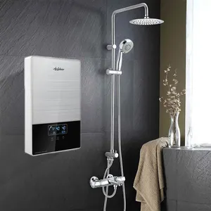 8kw Nickel automatic heating body shower heads with instant heaters