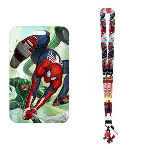 Porta Tarjetas de Identificación de Spider-Man y Capitán América, Material ABS, Estilo de Dibujos Animados, para Tarjetas de Comida, Autobús, Control de Acceso, con Cordón - Product Image 5