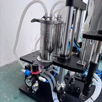 Machine de remplissage et de scellage pneumatique semi-automatique de haute précision Zhongjie, double buse, remplisseur de liquide sous vide multifonctionnel