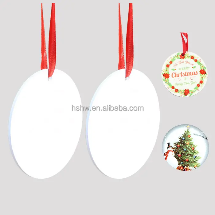 christmas 2022 products Stock Sublimation blank FRP Ornaments For 2021 Christmas Decoration adornos navidenos