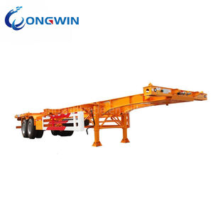 Platte oplegger container 20ft 40ft 45ft stalen skelet semi-trailer master container transport <span class=keywords><strong>chassis</strong></span> - Product Image 4