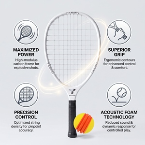 Raquette <span class=keywords><strong>de</strong></span> <span class=keywords><strong>tennis</strong></span> Taspo personnalisée en fibre <span class=keywords><strong>de</strong></span> carbone, structure monobloc stable, tête en matériau à module élevé pour l'exercice quotidien et le divertissement - Product Image 3