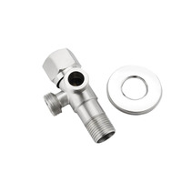 Robinet d'arrêt double angle en acier inoxydable 1/2 SS 1 entrée 2 sorties - pour machine à laver, toilettes, chauffe-eau