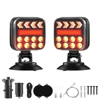 Kit d'éclairage LED magnétique sans fil rechargeable 12V pour tracteur, caravane, camion, bateau