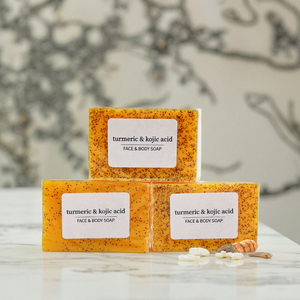 Nghệ Kojic Axit Thảo Dược Rắn Handmade Thanh Xà Phòng Cho Mặt Tắm Tinh Dầu Truyền Tùy Chỉnh Bao Bì Tất Cả Các Loại Da - Product Image 3
