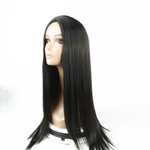 Peluca de Cosplay de Fibra de Alta Temperatura, Larga, Lisa, con Partidura Media, Negra y Transparente, Estilo Madre de la Familia <span class=keywords><strong>Addams</strong></span> - Product Image 3