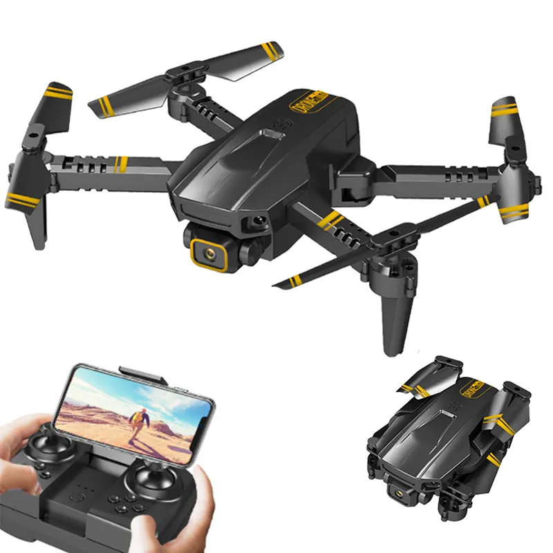 Mini Folding Drones CS12 Unmanned Aircraft Pressure Fixed Height Remote Control Helicopter 4K HD Dual Camera Wide Angle Dron