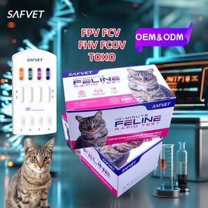 수의사 고양이 대변 콤보 5 in 1 Fhv 헤르페스 Fcv Fcv Fpv 톡소 Ag 고양이 바이러스 Combs 고양이를위한 펠리노 급속 테스트 키트 - Product Image 2