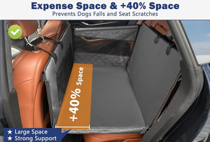 Extenseur de siège arrière pour chiens avec 2 fenêtres <span class=keywords><strong>en</strong></span> maille, siège auto imperméable pour animaux de compagnie avec poche de rangement - Product Image 4
