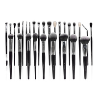 V.Lovely Juego de 16 Brochas de Maquillaje para Polvo, Base, Corrector, Rubor, Sombra de Ojos y Cejas, Color Negro, Herramientas Cosméticas