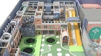 Aire de jeux intérieure sur le thème de la princesse/du monde fantastique, trampoline, piscine à balles, toboggan, parc d'attractions commercial pour enfants