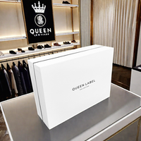 Boîtes cadeaux de luxe en carton blanc rigide avec couvercle amovible gaufrage de feuille d'or avec logo personnalisé pour la protection des sous-vêtements