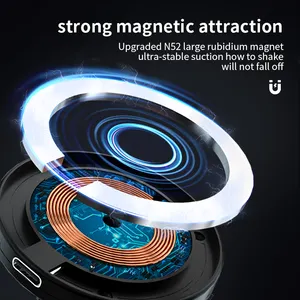 15W मैग्नेटिक इलेक्ट्रिक सक्शन कप फोन होल्डर वायरलेस कार चार्जर होल्डर टैबलेट स्टैंड एडजस्टेबल 360 रोटेटेबल कार माउंट