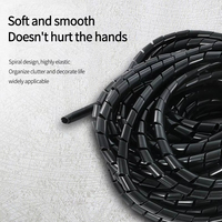 4mm 6 8 10 12 ~ 30mm blanco negro espiral envoltura funda Cable funda protectora banda bobinado tubo Protector de Cable organizador tubo