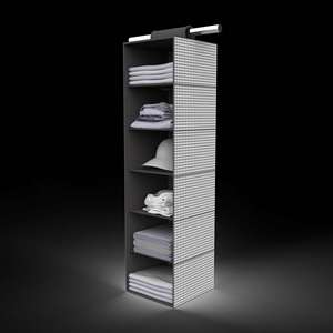 Hanging Sweater Organizer for Closet Wardrobe Household Folding 6 Compartments Non-woven Fabric Hanging Organizer for Clothes - Product Image 1